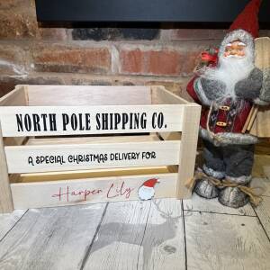 Personalised Wooden Christmas Crate